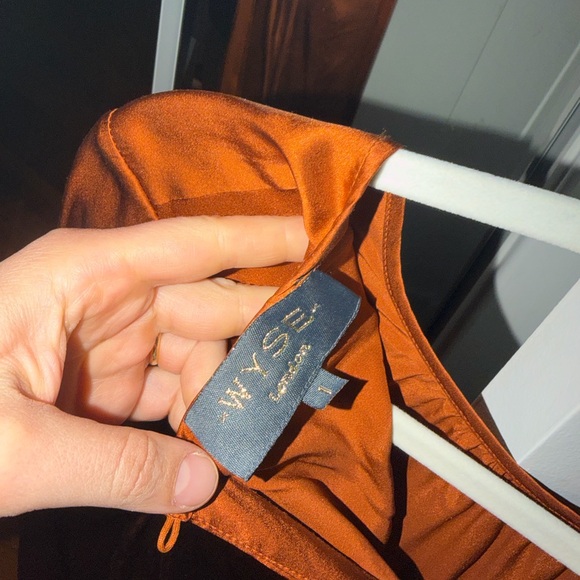 Satin Rust Blouse - Picture 4 of 5